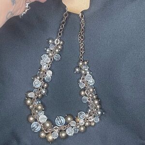 Silver and Gold Beaded Necklace